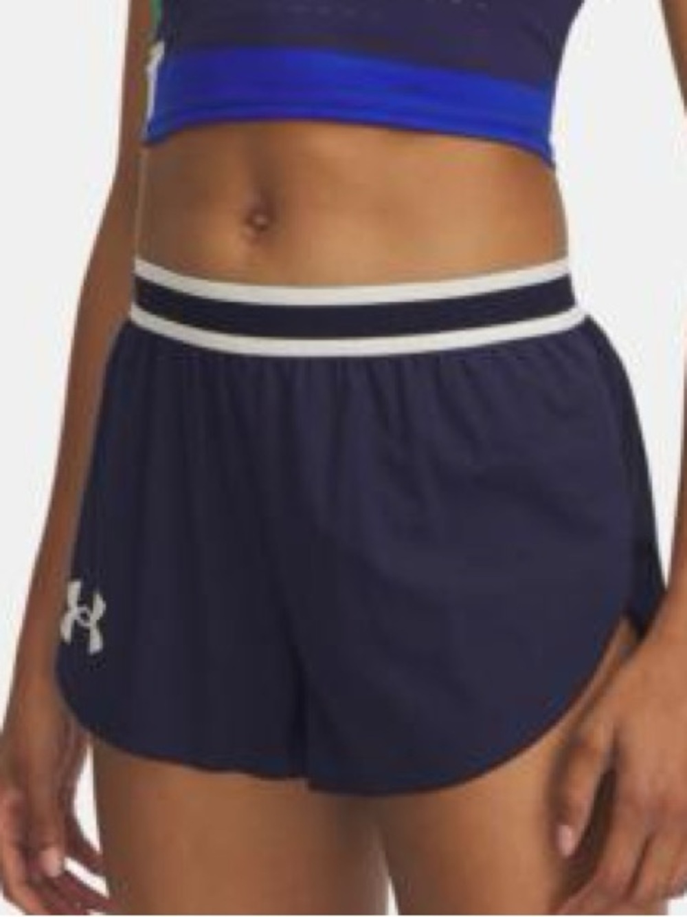 Under Armour Pro Runner '25 Split Athletic Running Shorts Navy Blue Size Medium